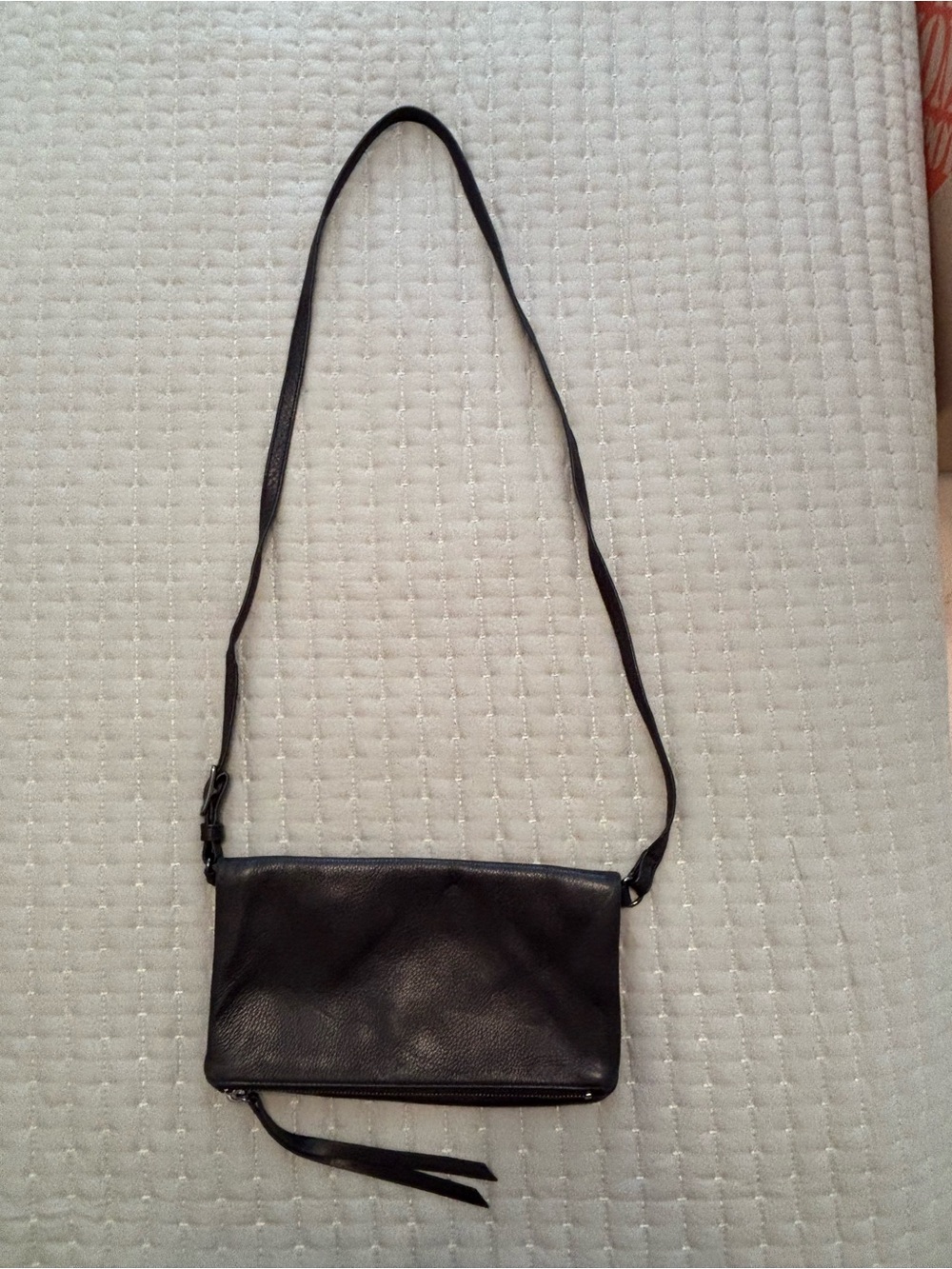 Classic Black Leather Crossbody Bag for Women